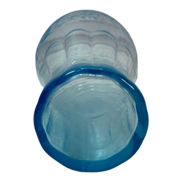 Coca-Cola Embossed Blue Glass Tumbler 16 Oz Vintage Style Drinkware - Picture 6 of 6